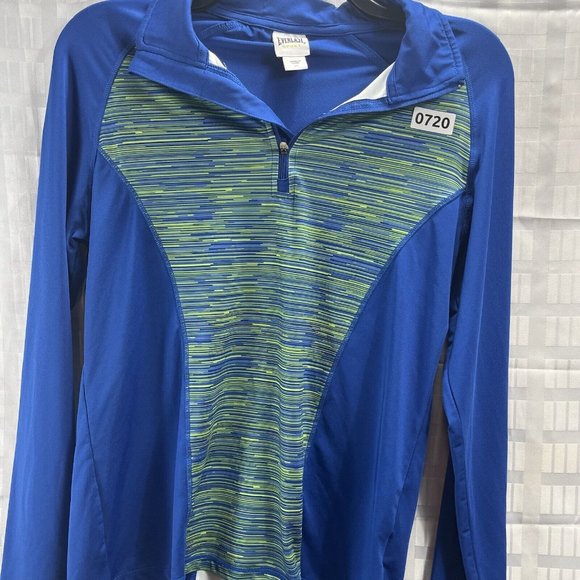 Everlast Sport Womens Royal Blue & Green Workout Jacket Size S Long Sleeves - Picture 11 of 11